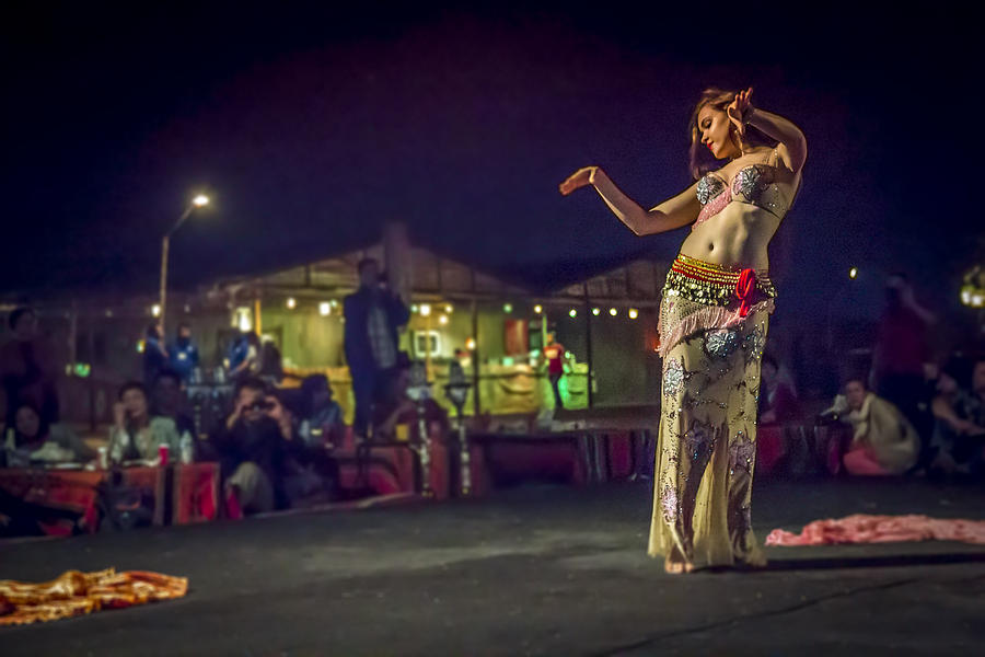 Belly dancer in action with multicolored costume Photograph by Gargolas