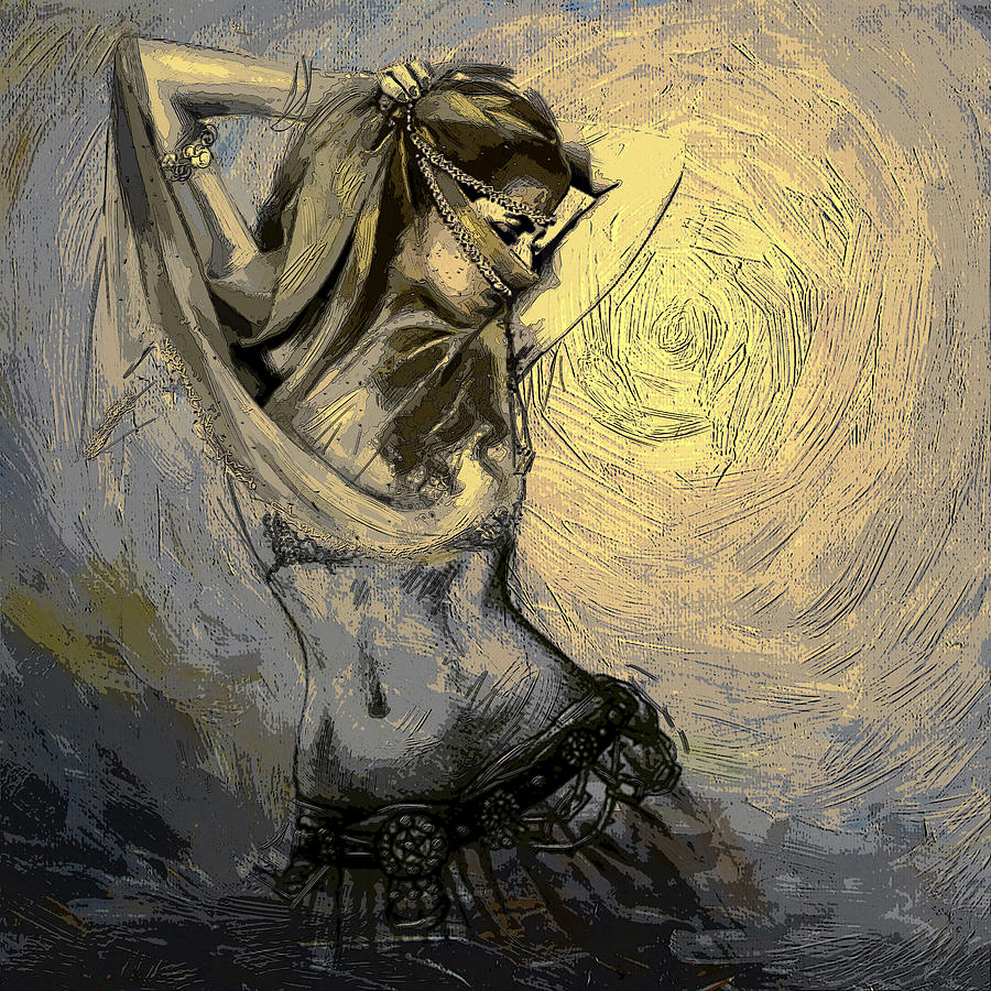 Belly Dancer Painting - Abstract Belly Dancer 3B by Corporate Art Task Force