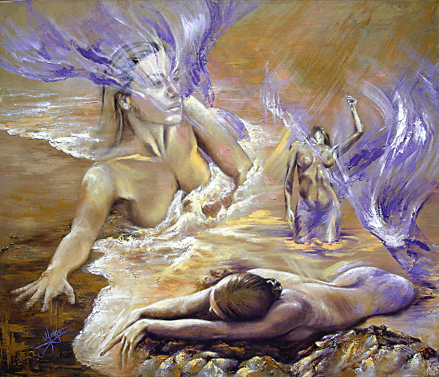 Mermaid Painting - Belonging by Karina Llergo