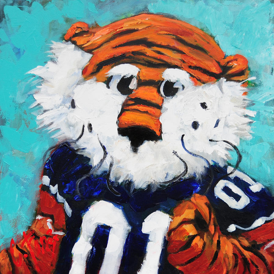 Beloved Aubie Painting - Beloved Aubie Fine Art Print