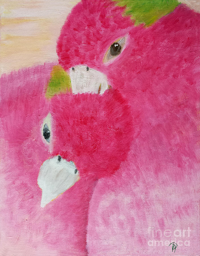 Lovebird Painting - Beloved by Donna May