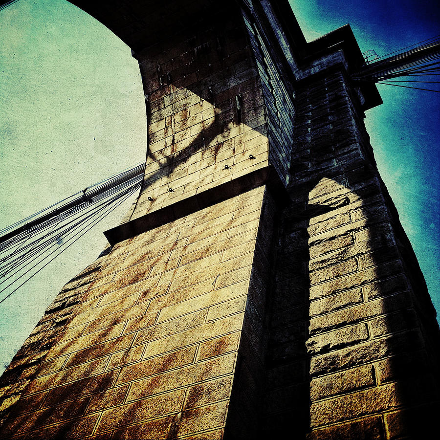 Brooklyn Bridge Photograph - Below the Brooklyn Bridge by Natasha Marco