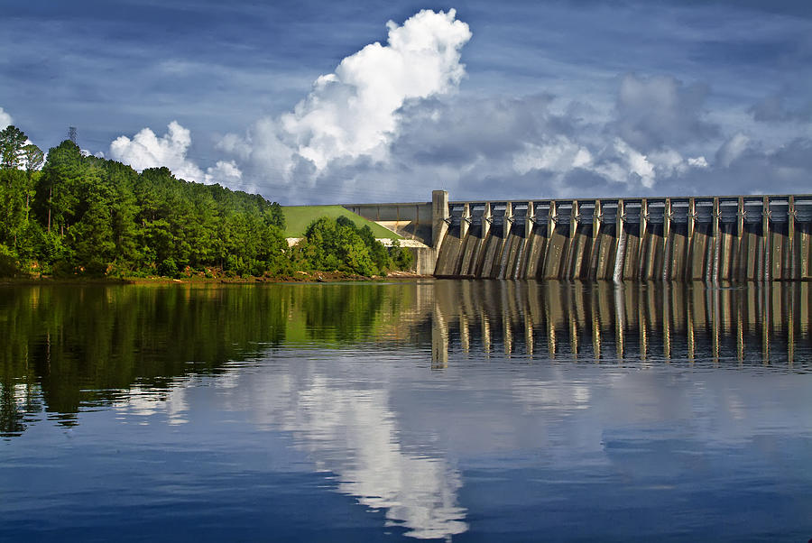Below The Dam Photograph by Michael Whitaker