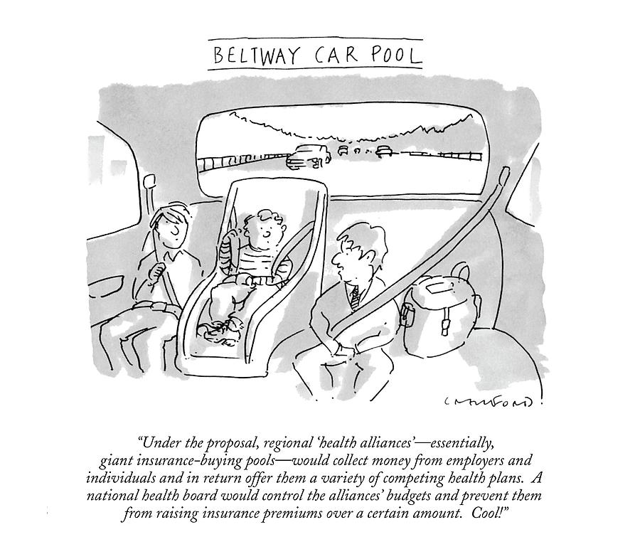 Beltway Car Pool
Under The Proposal Drawing by Michael Crawford