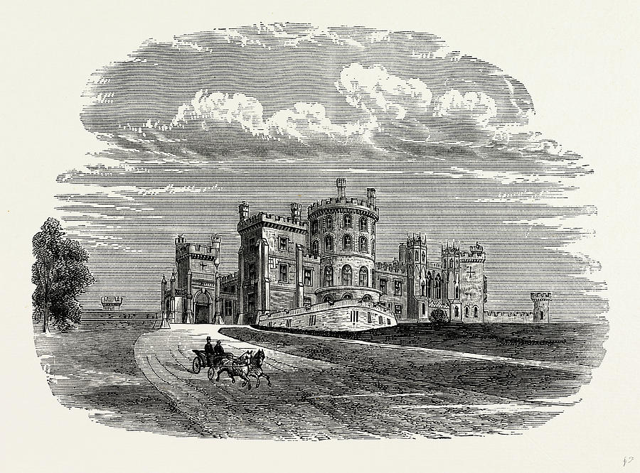 Belvoir Castle From The North-west, Uk, England Drawing by Litz ...