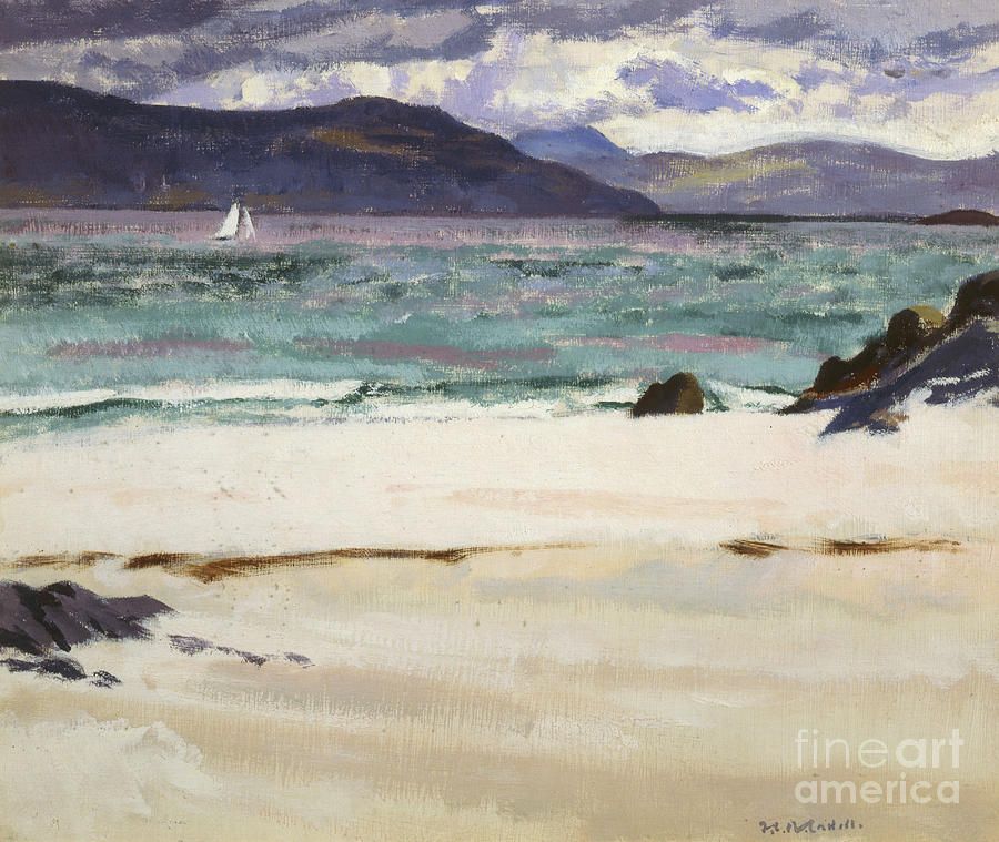 Landscape Painting - Ben Bhuie from the North End   Iona by Francis Campbell Boileau Cadell