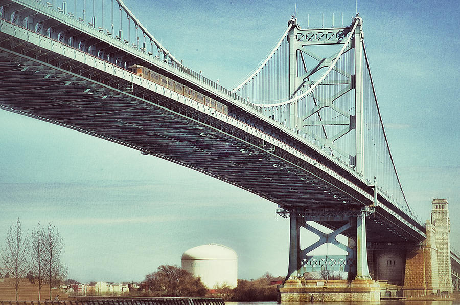 Transportation Photograph - Ben Franklin Bridge by Scott Wyatt