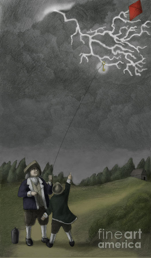 Ben Franklin Kite And Key Experiment Photograph by Spencer Sutton