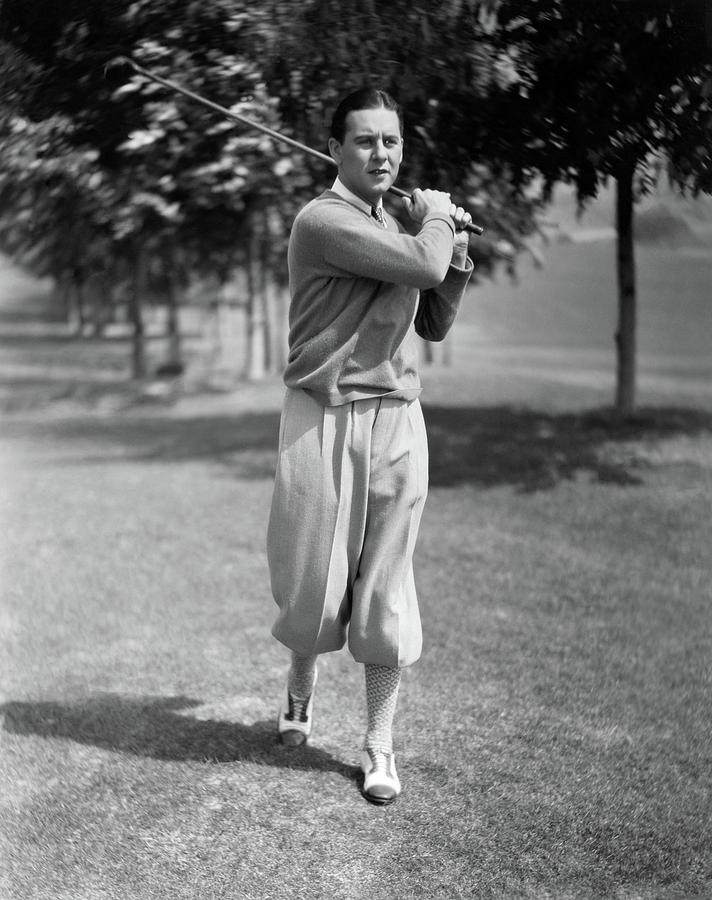 Ben Lyon Playing Golf Photograph by Artist Unknown