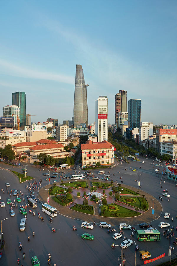 Saigon Photograph - Ben Thanh Roundabout, Ho Chi Minh City by David Wall