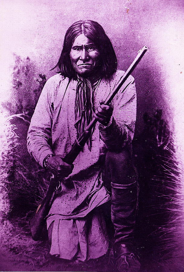 Ben Wittick photo Geronimo on bended knee variation 1 1887 Photograph by David Lee Guss