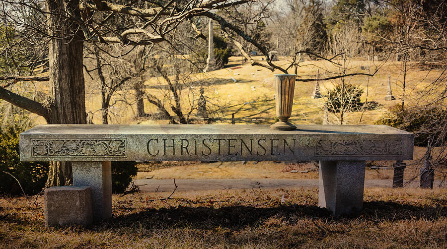 Landscape Photograph - Bench at Spring Grove by Diana Boyd Landscape Photograph - Bench at Spring Grove by Diana Boyd