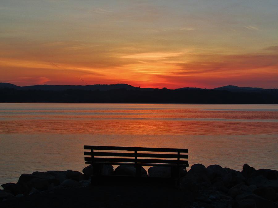 Bench Seat Sunrise Photograph by Thomas  McGuire