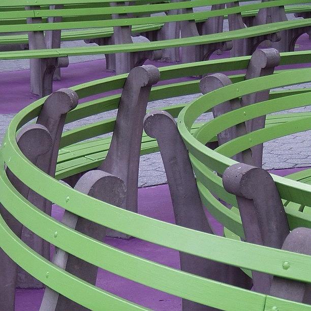 Architecture Photograph - Benches by Louis Chang
