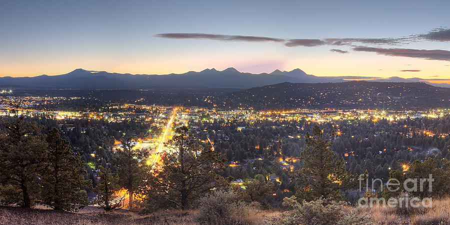 Bend from Pilot Butte in Evening Photograph by Twenty Two North ...