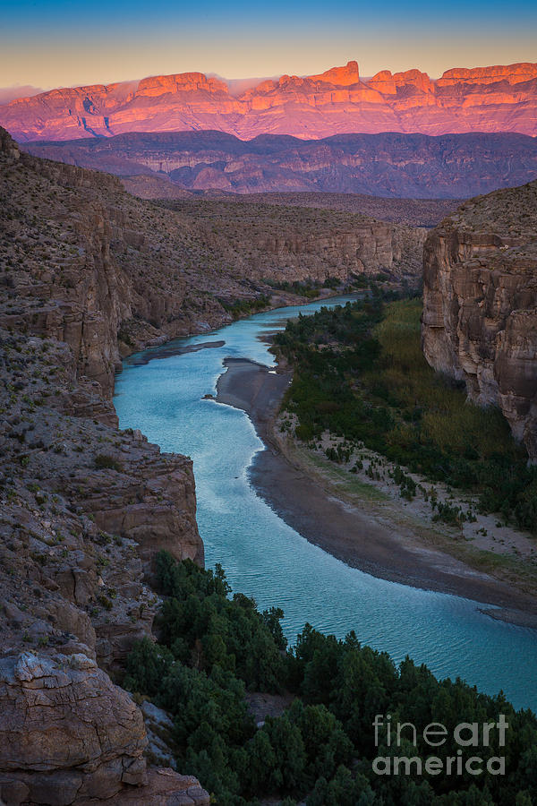 Mountain Photograph - Bend in the Rio Grande by Inge Johnsson