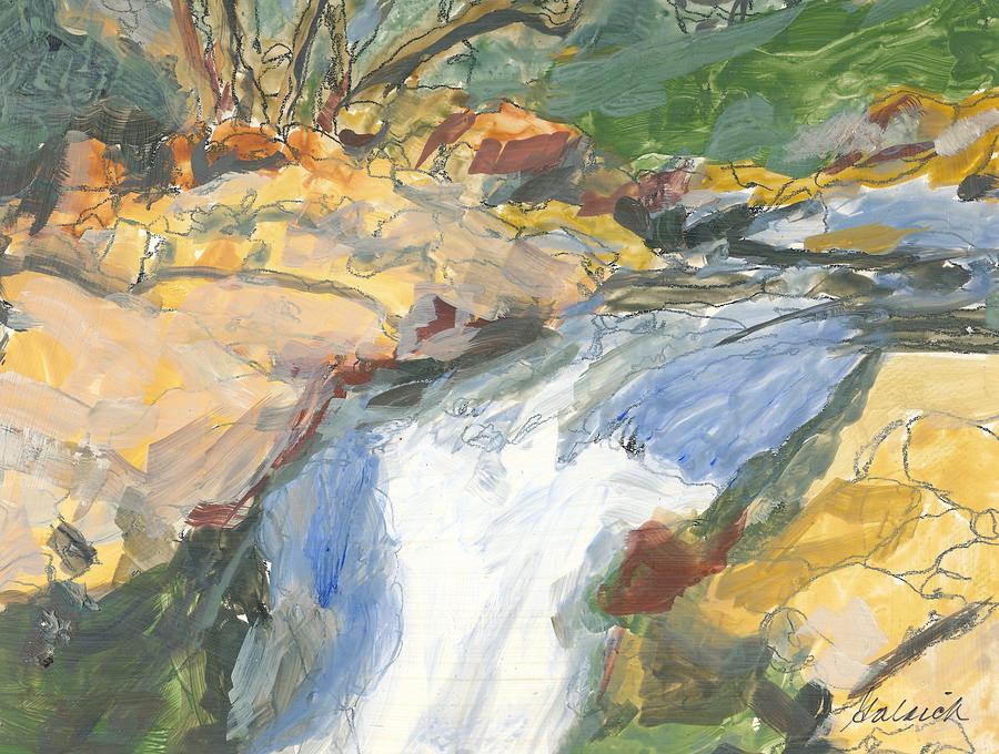 Bend in the River Painting by George Galaich