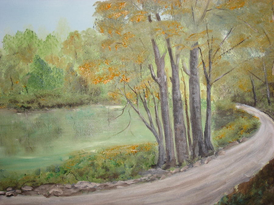 Water Mixed Media - Bend in the river by Robert Reily
