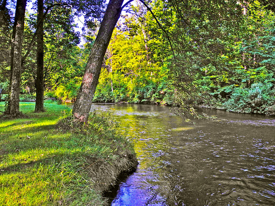 Bend in the White River near  Holton-Michigan Photograph by Ruth Hager