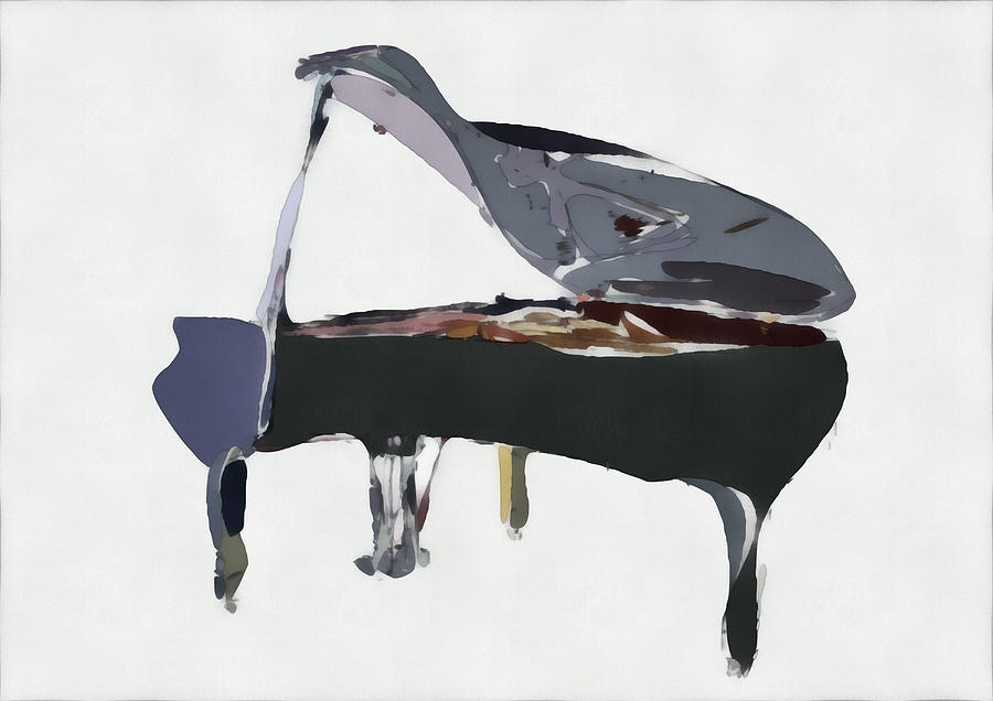 Key Digital Art - Bendy Piano by David Ridley