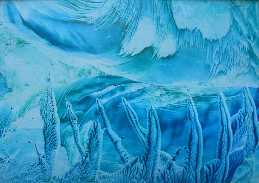 Beneath the wave Painting by Angie Wright