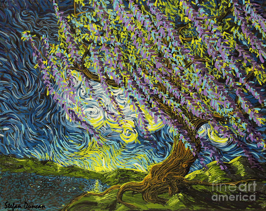 Beneath The Willow Painting by Stefan Duncan