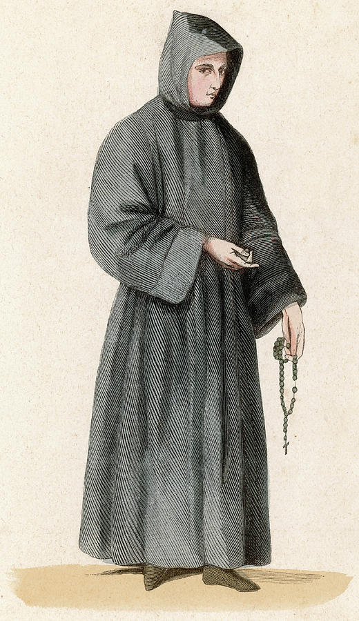 Monk Drawing - Benedictine Monk Of Saint-maur by Mary Evans Picture Library