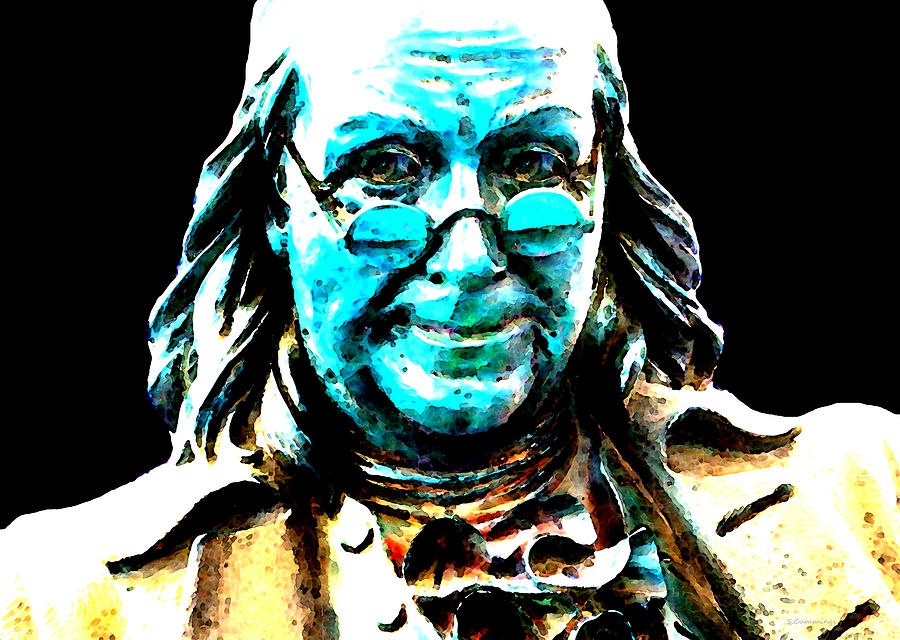 Benjamin Franklin Painting - Benjamin Franklin - Historic Figure Pop Art By Sharon Cummings by Sharon Cummings