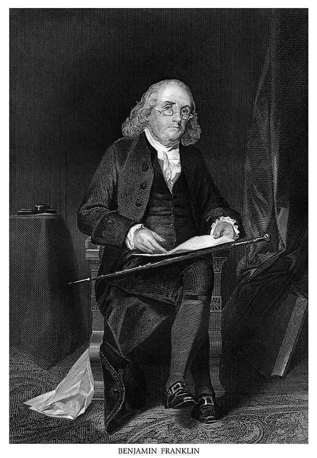 Benjamin Franklin Painting by Historic Image
