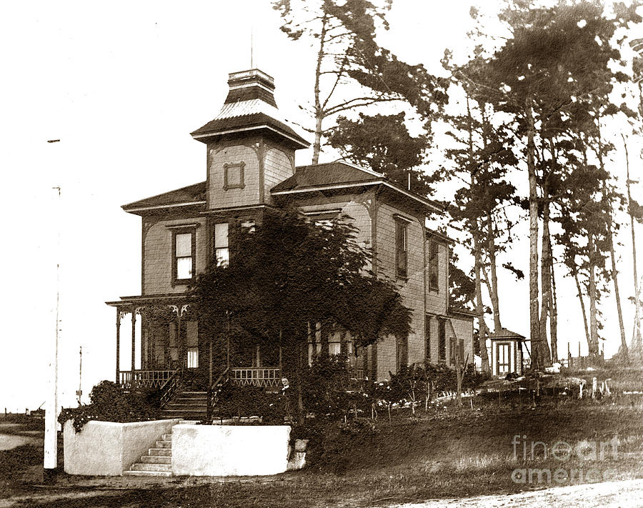 Pacific Grove Photograph - Benjamin J. Langford House is an Italinate  style house Pacific Grove circa 1900 by Monterey County Historical Society