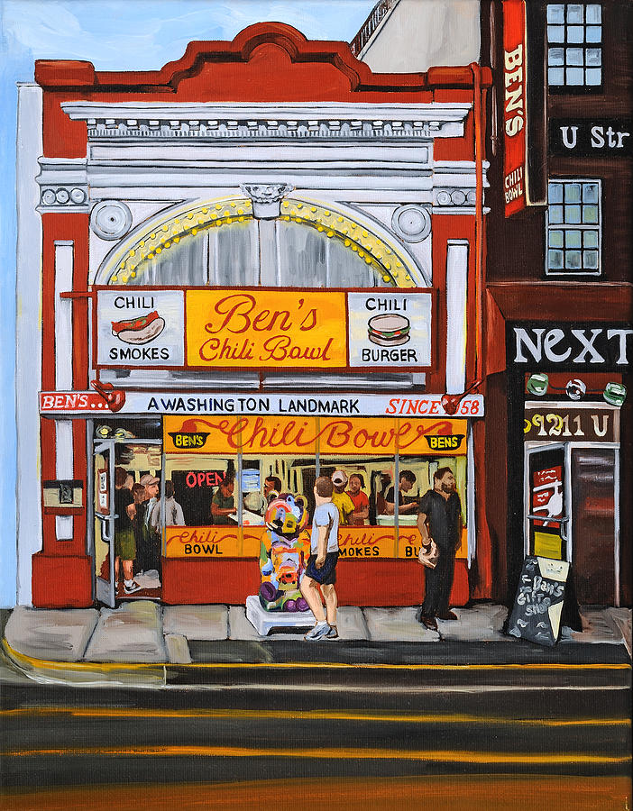 Ben's Chili Bowl Painting by Anne Lewis - Fine Art America