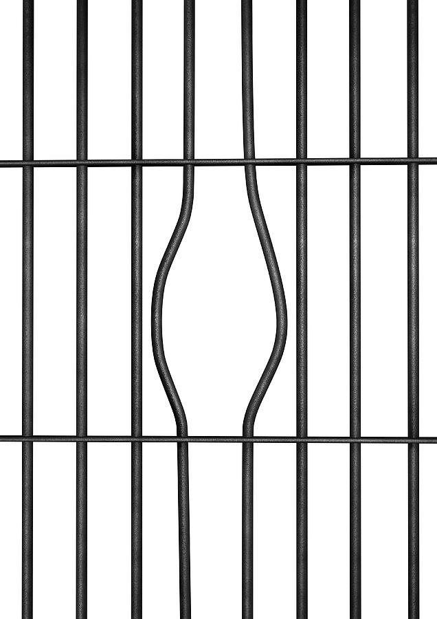 Bent / Turned Bars In Prison / Jail Drawing by Artpartner-images