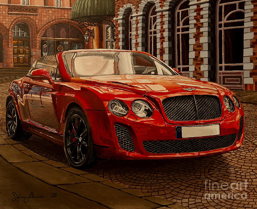 Paris Painting - Bentley Continental by Damir Selmanovic