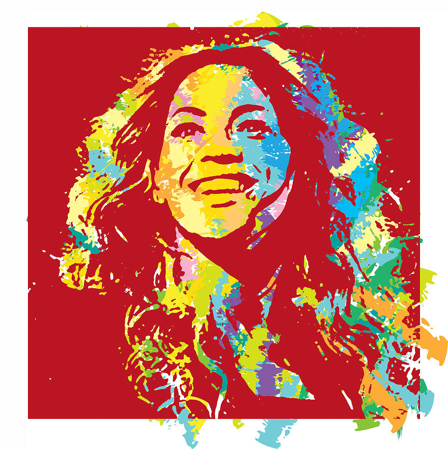 Beyonce in RED Digital Art by Irina Effa | Pixels