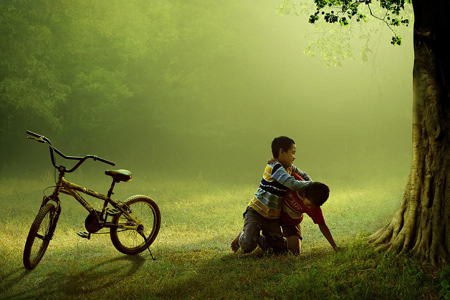 Berebut Sepeda Photograph by Ipoenk Graphic - Fine Art America