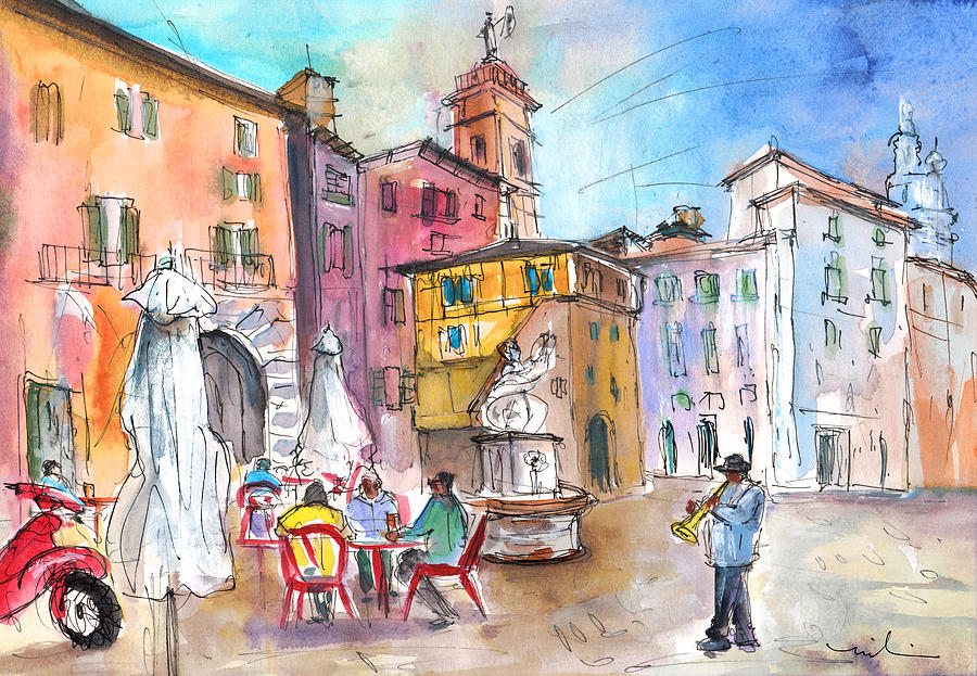 Bergamo Lower Town 02 Painting by Miki De Goodaboom