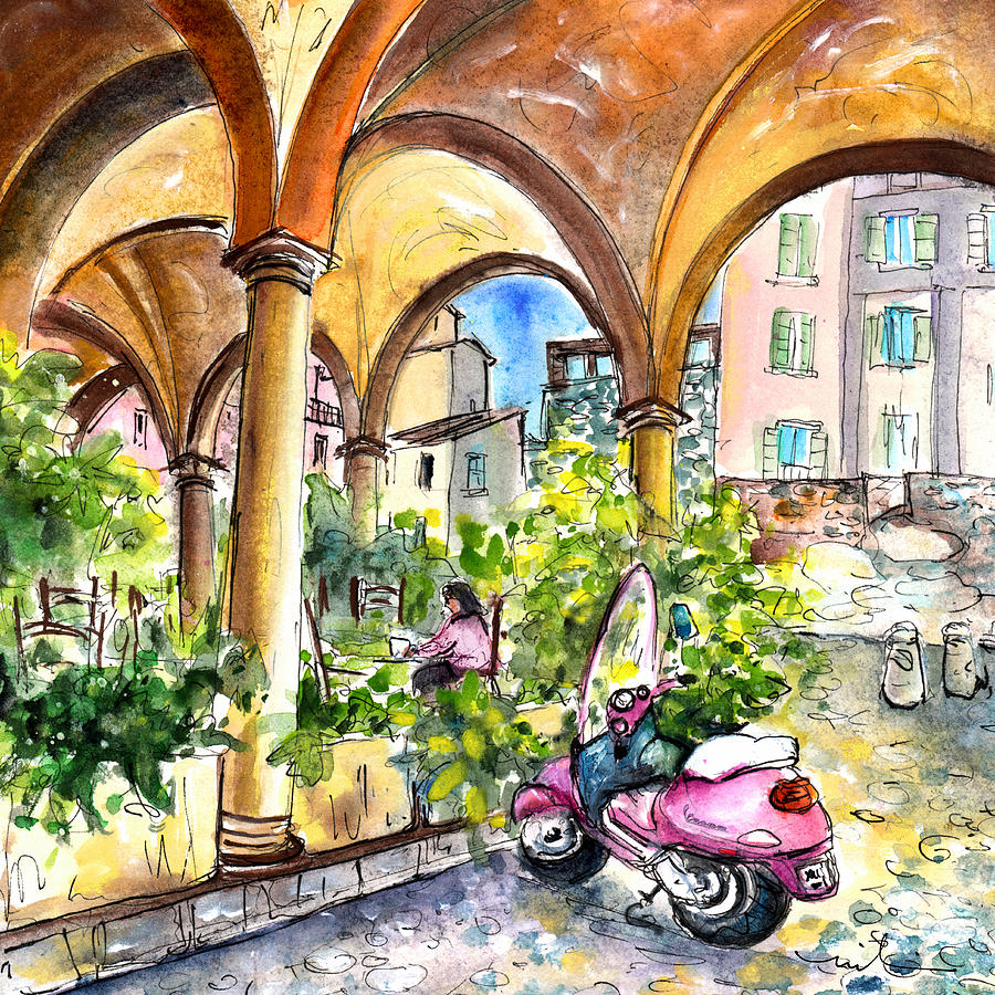 Bergamo Upper Town 02 Painting by Miki De Goodaboom