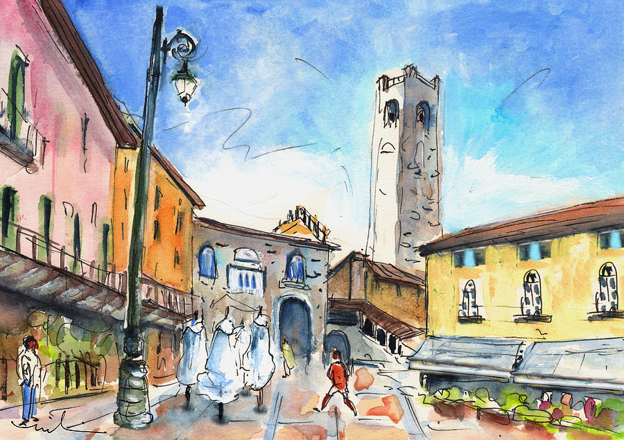 Impressionism Painting - Bergamo Upper Town 03 by Miki De Goodaboom
