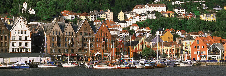 Architecture Photograph - Bergen Norway by Panoramic Images
