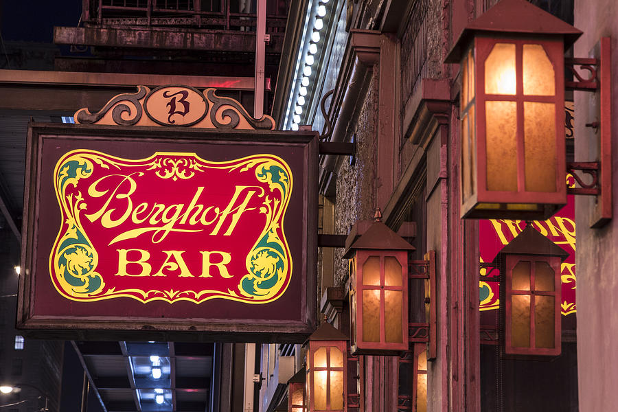 Berghoff Bar Sign Photograph by John McGraw