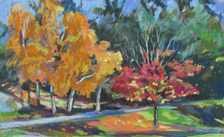 Berkshire Fall Painting by Linda Novick