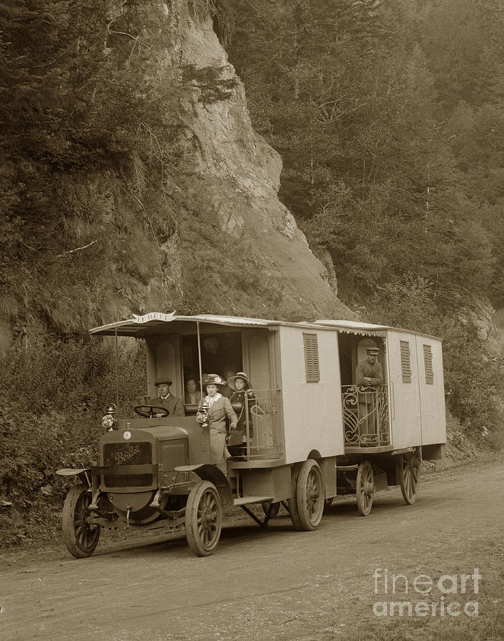 Truck Photograph - Berliet CBA French C B A Truck called the Deam Le Reve circa 1913 by Monterey County Historical Society