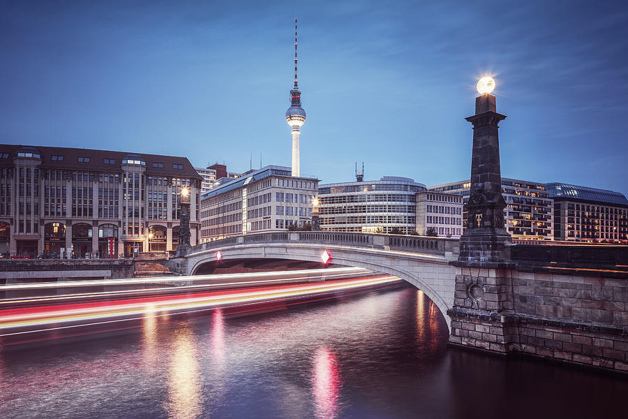 Berlin, Bridge Over The Spree River Photograph by Spreephoto.de Berlin, Bridge Over The Spree River Photograph by Spreephoto.de