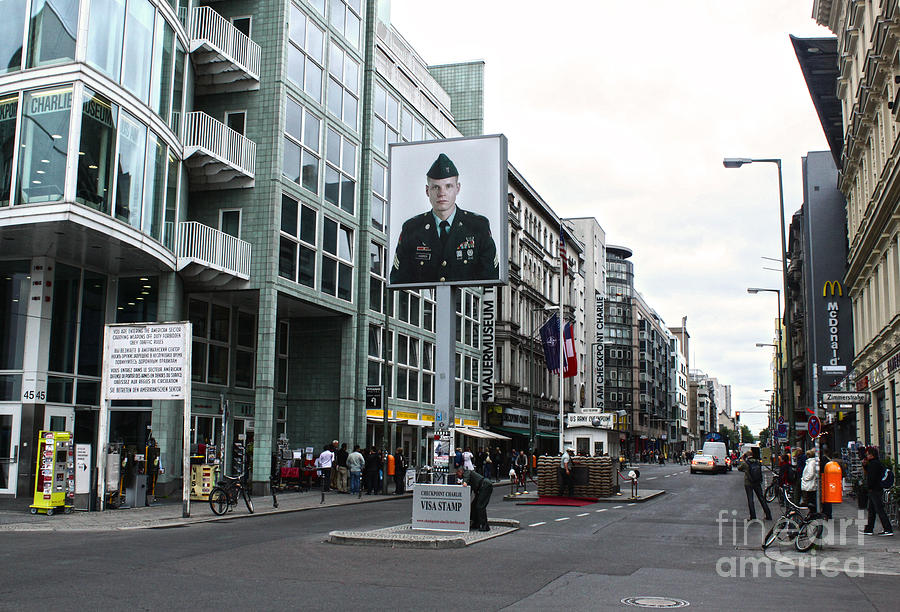 Berlin Photograph - Berlin - Checkpoint Charlie by Gregory Dyer