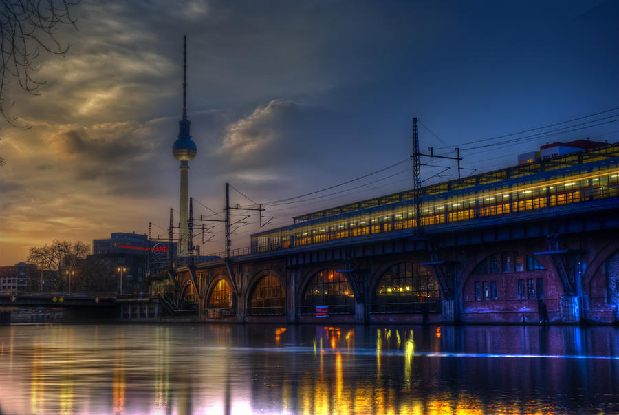 Berlin night and day Digital Art by Nathan Wright