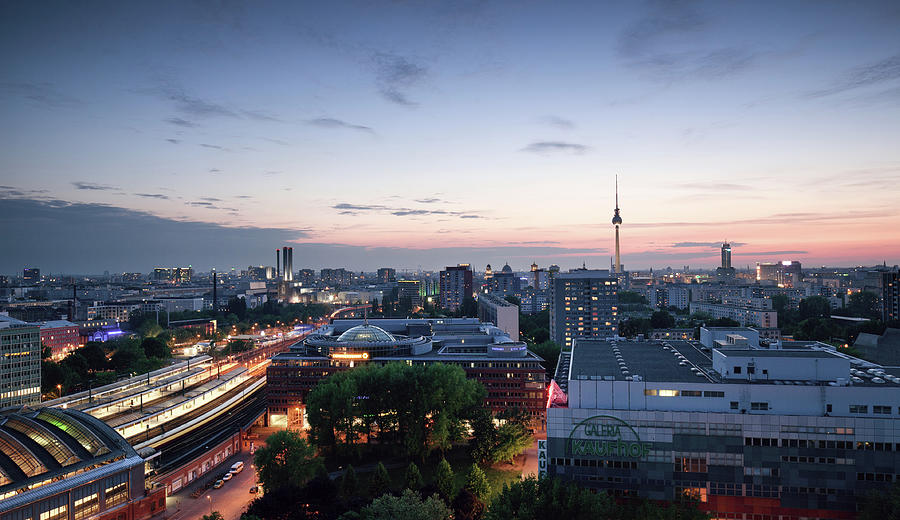 Berlin Panorama Skyline With Fernsehturm by Spreephoto.de