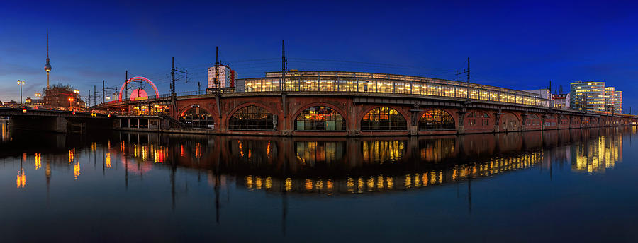 Berlin Skyline At Spree River Photograph by Fhm