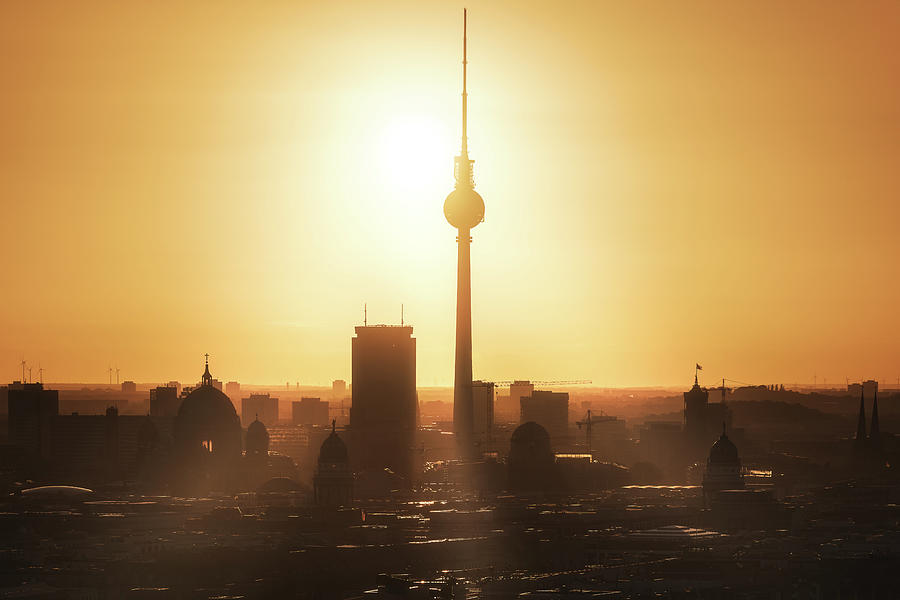 Berlin - Skyline Sunrise Photograph by Jean Claude Castor