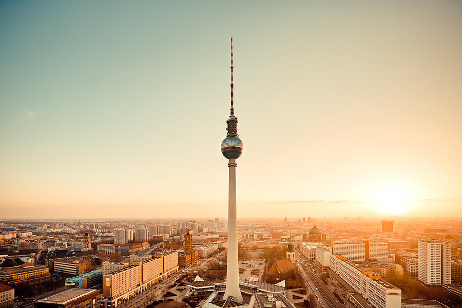 Berlin skyline with Tv Tower, (Fernsehturm) Photograph by Spreephoto.de