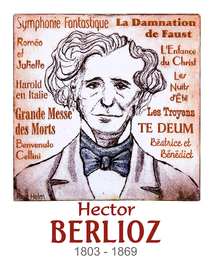 Berlioz Drawing by Paul Helm